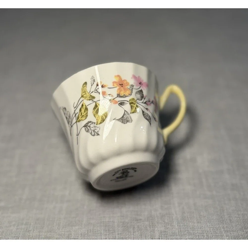 Vintage Floral Fine Bone China Teacup Royal Sutherland England